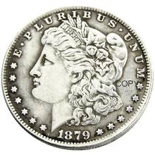 Nos 1879-CC Dólar Morgan chapados en plata copia moneda 2024 - compra barato