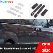 Para hyundai grand starex H-1 i800 2018 2019 2020 chrome maçaneta da porta lateral cobertura tigela guarnição moldagem acessórios do carro 2024 - compre barato
