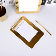 Nordic Ins Metal Stainless Clipboard A4 B5 A4 Restaurant Order Board  Menu  Writing Pad Clip Board Paper Folder 2024 - buy cheap