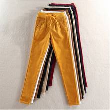 Высококачественные вельветовые брюки, женские зимние вельветовые эластичные повседневные брюки с эластичным поясом, вельветовые брюки, женские брюки 2024 - купить недорого