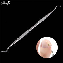 Monja Nail Art Dual End Stainless Steel Dirt Remove Cleaning Stick Nail Toenail Ingrown Correction File Manicure Pedicure Tool 2024 - купить недорого