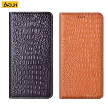 Funda de cuero genuino con tapa para teléfono, carcasa de lujo para ZTE Nubia Z17 Z18 Mini Z17S, funda de cocodrilo para Axon 7 Mini Max 9 10 10S Pro 2024 - compra barato