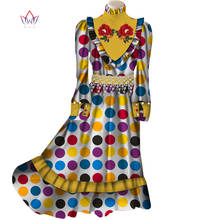 Autumn Children African Clothes Customized Girl Fashion Dress African Dashiki Print Clothing Girl Long Sleeve Party Dress WYT344 2024 - buy cheap