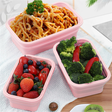 Collapsible Silicone Food Container Portable Bento Lunch Box Microware Home Kitchen Outdoor Food Storage Containers Box 4 Sizes 2024 - buy cheap