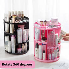 Fashion 3 color 360-degree Rotating Makeup Organizer Rack Brush Holder Jewelry Organizer Case Makeup Cosmetic Storage Box Case 2024 - buy cheap