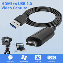USB Video Capture Card HDMI USB 2.0 Video Grabber Recorder Easy to cap Device Male to Male Cable 80cm for DVD Camera Live Stream 2024 - buy cheap