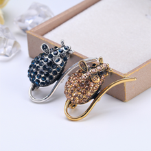 Gold Silver Color Rhinestone Mouse Rat Brooches Women Alloy Enamel Animal Casual Party Brooch Pins New Year Gifts 2024 - buy cheap