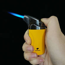 COHIBA Cigar Lighter Windproof Jet Blue Flame Portable Butane Turbo Torch Lighter Punch Mini Plastic Cigarette Smoke Accessories 2024 - buy cheap