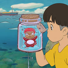 Ponyo In A Bottle Lapel Pin Red Goldfish Baby jar brooch Studio Ghibli Fantasy Anime Fans Stocking Stuffer 2024 - buy cheap