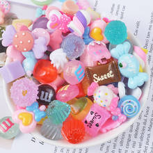 10Pcs/lot Mixed Simulation Candy Flat Back Resin Cabochon Fake Food Cabochons for Kids Bows DIY Phone Decoration Accessories 2024 - buy cheap