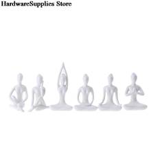 6 Styles Meditation Yoga Pose Statue Figurine Ceramic Yoga Figure Home Decor Ornament 2024 - buy cheap