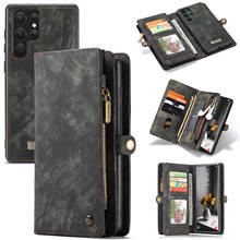 For Galaxy S20 S22 S21 FE Note 20 Ultra S10 S9 S8 Plus A51 A52 5G Phone Case Retro Leather Detachable Card Slot Cover Wallet Bag 2024 - buy cheap