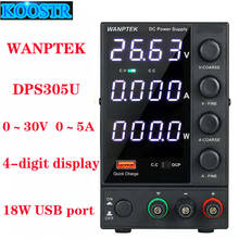 Wanttek-fuente de alimentación DPS305U, 0-30V, 0-5A, 150W, conmutación DC, 4 dígitos, pantalla LED, ajustable, Mini fuente de alimentación AC 115V/230V 50/60Hz 2024 - compra barato