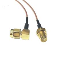 2PCS New SMA Female Nut  Switch RP-SMA Male Plug Right Angle  RG178 Cable Adapter 15CM 6"  Wholesale Fast Ship 2024 - buy cheap