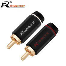 10pcs/lot RCA Connector Gold Plated RCA Male Plug High Quality Speaker Jack Plug RCA Cable Wire Connector 5 Pairs Red+White 2024 - buy cheap