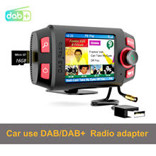 LAMJAD-Sintonizador de Radio DAB para coche, receptor Digital de transmisión de Audio con adaptador auxiliar, transmisor FM, Kit de manos libres con Bluetooth 2024 - compra barato