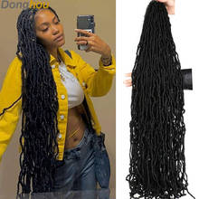 Novo faux locs crochê cabelo 24 36 Polegada 6 pacotes faux dreadlocks macios locs crochê tranças 21 fios de cabelo sintético raízes africanas 2024 - compre barato