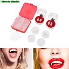 1 conjunto presilhas de resina para fantasia de halloween faça você mesmo adereços para festa de vampiros dentes 2024 - compre barato