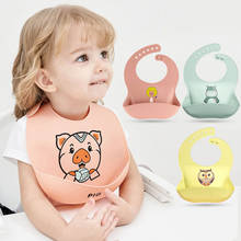 Baby Bibs Waterproof Silicone Feeding Saliva Towel Newborn Cartoon Aprons Toddle Boys Girls Adjustable Different Styles of Bibs 2024 - buy cheap