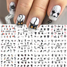 4 or 12 Designs Cute Cat Pattern Watermark Designs Nail Art Stickers Water Transfer Decals Beauty Nails For Decoration LA493-504 2024 - купить недорого
