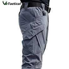 New Mens Tactical Pants Multiple Pocket Elasticity Military Urban Commuter Tacitcal Trousers Men Slim Fat Cargo Pant 5XL 2024 - buy cheap