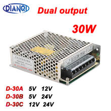 dual output switching power supply 30w 5v 12v power suply D-30A  ac dc converter good quality 2024 - buy cheap