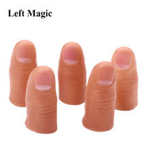 Truque de mágica falsa ponta do dedo 5 peças, truque de mágica falsa fora aparecendo, adereços de dedo, brinquedo engraçado festa g8003 2024 - compre barato