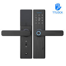 Aplicación TTLock de Control remoto, cerradura inteligente con huella dactilar, compatible con contraseña, tarjeta IC, llave mecánica 2024 - compra barato