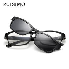 RUISIMO Magnet Polarized Sunglasses Polaroid Mirrored Sunglasses glasses Men Custom Prescription 2024 - buy cheap