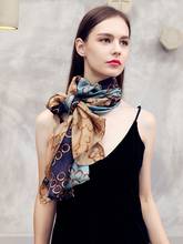 Bufandas de seda suave para Mujer, pañuelo de marca de lujo, decorativo, largo, para primavera 2024 - compra barato