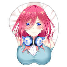 Anime The Quintessential Quintuplets Go-Toubun no Hanayome Nakano Miku Mouse Pad Cosplay 3D Gel Gaming Mat Wrist Rest Mousepad 2024 - buy cheap