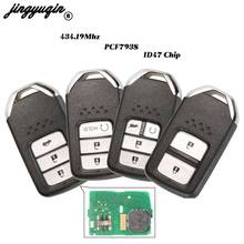 Jingyuqin-llave de coche inteligente 2/3/4 BTN, mando a distancia, 434Mhz, FSK, para Honda Greiz Fit City Jazz XRV Venzel HRV CRV ID47 CHIP 2024 - compra barato