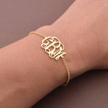 Personalized Name Bracelet Femme Custom Boho Monogram Pulseiras Stainless Steel Jewelry Rose Gold Initials Mens Bracelets 2024 - buy cheap