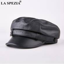 La spezia chapéu militar do exército masculino, chapéus casuais pretos do capitão retrô, bonés clássicos ajustáveis de primavera plana 2024 - compre barato