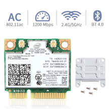 Dual Band Wireless Card For Intel 7260 7260HMW ac Mini PCI-E 2.4G/5Ghz Wlan Wifi Bluetooth-compatible 4.0 802.11ac/a/b/g Antenna 2024 - купить недорого