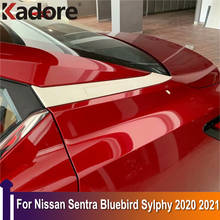 For Nissan Sentra Bluebird Sylphy 2020 2021 ABS Carbon Fiber Rear Windows Trim Stripe Car Stickers Cover Decoration 2024 - buy cheap