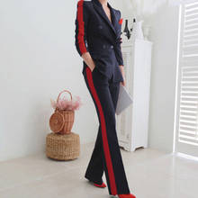 2021 Slim Blazer Long Pants Suit Women Fashion Comfortable Thick Warm Trend Outdoor Office Pant Suits Wild Suit Slim Pants Set 2024 - buy cheap