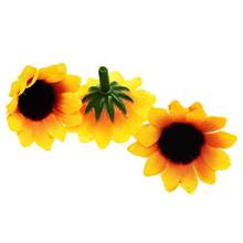 100 Pcs Artificial Sunflower Little Daisy Gerbera Flower Heads for Wedding Party Decor (Yellow&Coffee) 2024 - buy cheap