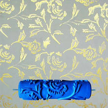 Rodillo de pintura decorativo para pared, herramientas de decoración de pared de 7 pulgadas, 3D, rodillo con dibujos, sin empuñadura, rodillo de rosa, 110C 2024 - compra barato