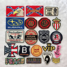 100pcs/lot Luxury Round Embroidery Patches Letter Vintage Badge Flag Label Clothing Decoration Accessories Iron Heat Applique 2024 - buy cheap