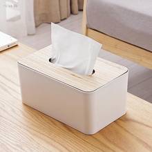 vanzlife Simple living room tray Tray home living room desktop paper towel storage box wooden cover car tissue box 2024 - buy cheap