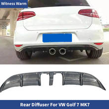 Para golf 7 r20 estilo traseiro spoiler lábio para golf 7 mk7 padrão e g-ti 2014 2015 2016 2017 fibra de carbono difusor 2024 - compre barato