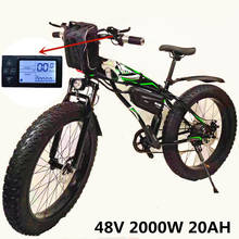 Электрический велосипед 1000 Вт для мужчин, горный велосипед, литиевый аккумулятор 48 В, сноубайк, складной электровелосипед, электрический ве... 2024 - купить недорого