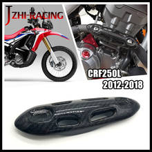 FOR HONDA CRF250L 2012-2018 Motorcycle Accessories 100% Carbon Fiber Exhaust Insulation Guard Cover 2024 - buy cheap