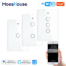 WiFi Smart Wall Light Switch Glass Panel RF433 Smart Life Tuya APP Remote Control Works With Alexa Google Home 1/2/3 Gang 2024 - buy cheap