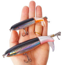 GOBYGO 1PCS Whopper Popper 10cm/14cm Fishing Lure Artificial Bait Hard Soft Rotating Tail Fishing Tackle Geer Pesca 2024 - buy cheap
