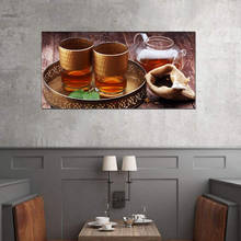 Black Tea Still Life Canvas Painting for Dining Room Wall Decor Large Poster Canvas Print Restaurant Home Decoration Wholesale 2024 - buy cheap