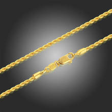 Yellow Gold Color 45cm 50cm 60cm 80cm 30" Long Twisted Rope Chain Necklaces Women Mens Jewelry Bijoux kolye collier ketting 2024 - compre barato