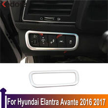 Для Hyundai Elantra Avante 2016 2017 матовая головная фара переключатель украшение крышка отделка украшение интерьера автомобиля аксессуары 2024 - купить недорого