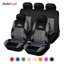 AUTOYOUTH Brand Embroidery Car Seat Covers Set Universal Fit Most Cars Covers with Tire Track Detail Styling Car Seat Protector 2024 - купить недорого